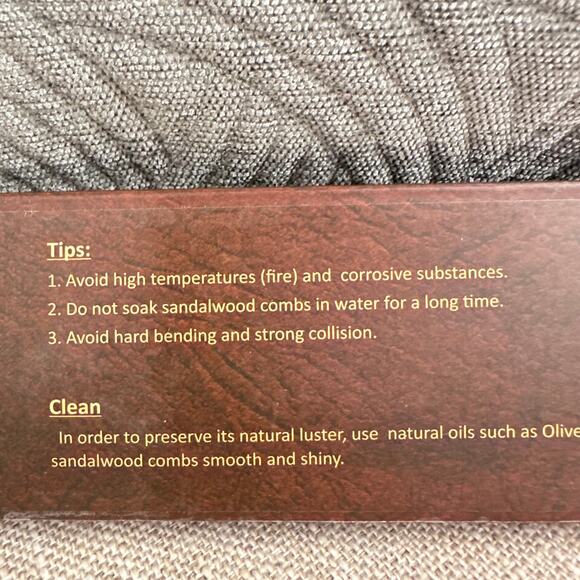 NEW Savina Brown Wooden Handmade Hair Comb 8.5 IN - Picture 6 of 10